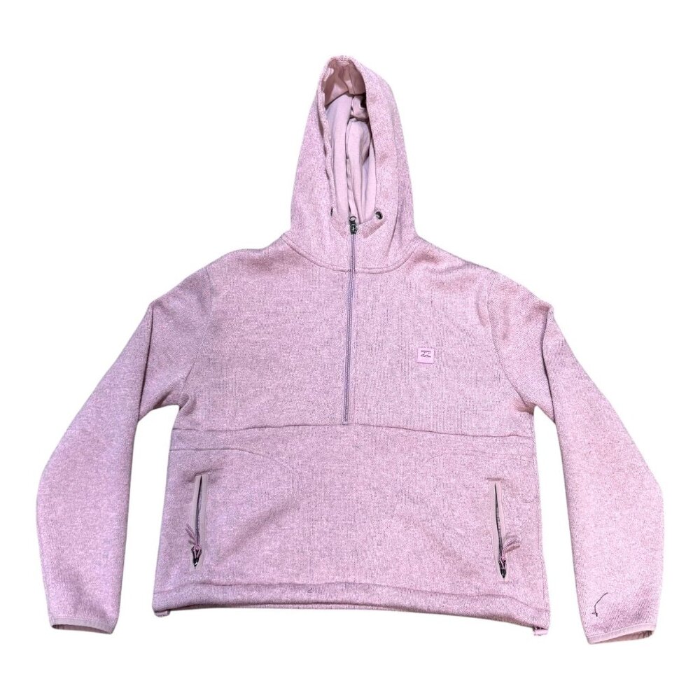 Billabong Adventure Roam Free Half Zip Pullover Hoodie Sweatshirt Sweater Pink S